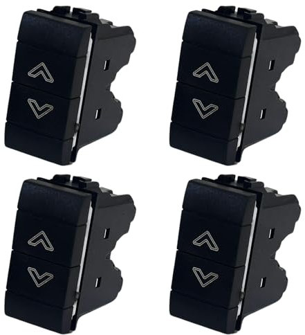Voltix Set di 2 Interruttori Doppio Pulsante Compatibili con Bticino per Tapparelle Elettriche Interruttore Compatibile con Bticino Living Light e Living International (4 Pezzi Doppio Pulsante)