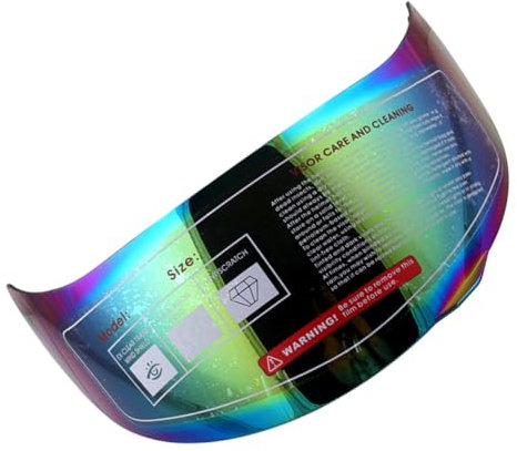 FUNOMOCYA Abnehmbares Motorradhelm-Visier Bunt Wind Blendgeschützt Bruchsicheres Pc-Material Kompatibel Mit Agv Gesichtsschutz Für Motorradfahren Staub Regendicht Einfache Montage