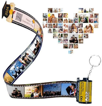 uniqicon Schulabschluss Geschenk, Foto Schlüsselanhänger Personalisiert, Abschluss Geschenk Für Schüler, Sohn, Tochter,Beste Freundi, Geschenke Für Bachelor Abschluss