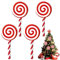 4Pcs Christmas Wood Candy Ornaments， Candy Paradise Candy Land Supplies Christmas Tree Decor Gifts， Red and White Xmas Decorations Candy Ornaments 12 Inches Suitable for New Year Festival Hanging