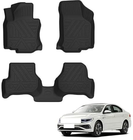 Auto Fußmatten für Vw Lavida 2018-2020,Personalisierte TPE Komplettset Autoteppich Gummimatten Antirutschmatte Auto Schmutzfangmatte Allwetter Schutz Vor Verschmutzung Autozubehör