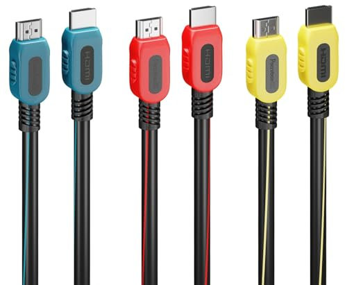 Pacroban HDMI Cable 10 ft 10-Pack, Ultra High Speed 8K, eARC, 4K 120Hz, HDCP, CL3 Fire-Resistant, for Monitor, PC, Laptop, Projector, Soundbar, Gaming