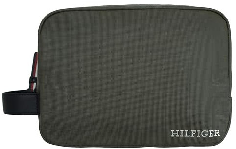 Tommy Hilfiger Kulturtasche Kosmetiktasche Pique Washbag One Size Grün Army Green