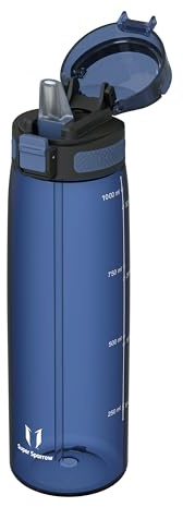 Sparrow Trinkflasche mit Strohhalm - Tritan Wasserflasche 500ml, 750ml, 1L | Flasche, Auslaufsicher, Spülmaschinenfest, BPA-Frei, Langlebig, Fahrrad, Fitness, Leicht, Schule, TouchSip
