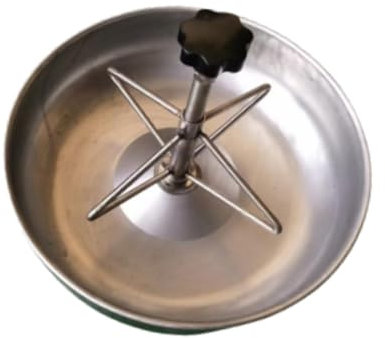 perfk Ferkel Futtertrog Zaun Feeder Edelstahl Tablett Vieh Haustiere Fütterung Schweine Krippe Futter Slot für Haushalt, Durchmesser 28 cm