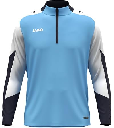 JAKO Unisex Ziptop Dynamic, SkyBlue/weiß/Marine, XL
