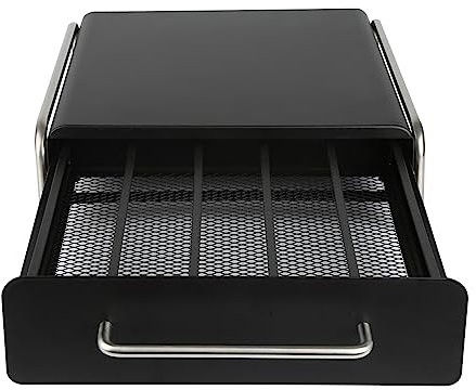 VIIROUD Tiroirs à Capsules Compatible pour Tassimo,Porte Dosette Tassimo, Tiroir de Rangement/Support de Machine 2 en 1 pour La Machine de Tassimo-30.5*31.5*10cm-(36 pièces) noir