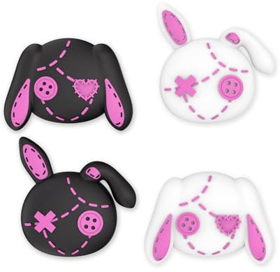 PlayVital Agarres para el Pulgar para ps5 Thumbstick Grip Caps para ps4 Mando Tapas de Agarre para Xbox Series X/S Tapas de Joystick para Switch Pro Control(Conejitos Punky)