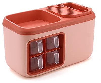 HAODUOO Essstäbchenhalter, Regal for Küchenaufbewahrung, Materialregal, Essstäbchen, Käfig, Strumpfbänder(Pink)