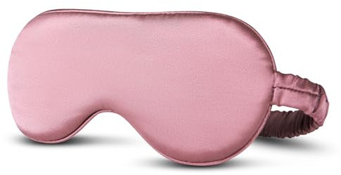 Desmend masque de nuit soie couleur unie anti ride masquage total doux pour la peau 22 momme dusty rose