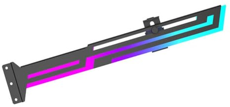Rersduyt ARGB 5V 3PIN Graphics Card Bracket Adjustable Height ARGB AURA SYNC Computer Graphics Card VGA Bracket Black