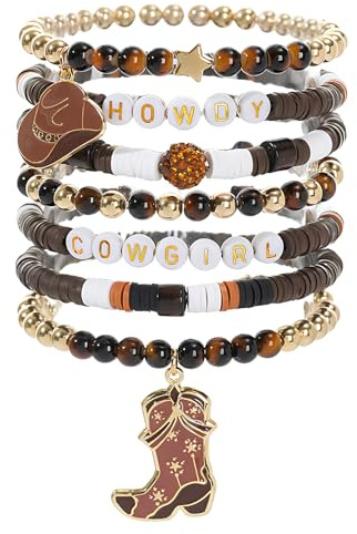 CENCERY 7-teiliges Western Armband Set für Damen, verstellbare, Schmuck als Geschenk für Teenager Mädchen