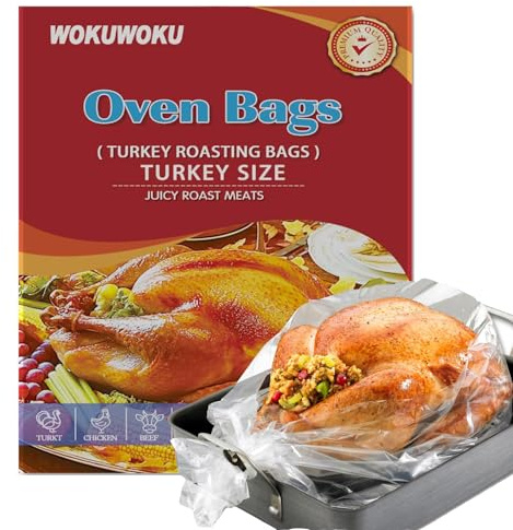 Oven Bags Turkey Size with Ties Large Size Turkey Cooking Bags for Oven, Locks in Juices for Flavorful Turkey,Thanksgiving, Christmas Cooking (10)