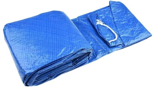 Vibsky Wasserdichte Abdeckung für 305cm und 366cm runde Pools mit verstärkten Kanten, blau