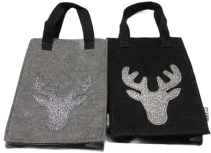 Gilde Geschenktaschen 2er Set Hirschkopf Glitzer