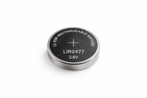 Girafus 200mAh 1x LIR2477 3,6V Knopfzelle Akku – kein CR2477 Ersatz | Nur für Geräte mit Ladefunktion – kein Ersatz für CR2477 Einwegbatterie. Akku für kompatible Geräte mit 3,6V Ladefunktion