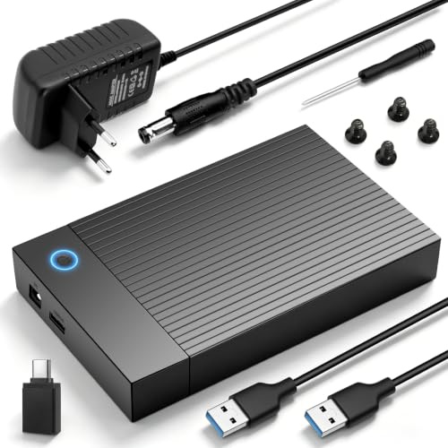 6Gbps Boitier Disque Dur 3.5, SATA USB pour SSD/HDD, Boitier SSD Externe 2.5/3.5, Lecteur Disque Dur, Station d'accueil pour DisqueDur