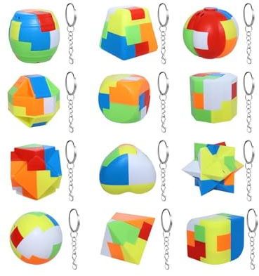 QUILSTM Luban Lock Keychain Toy Brain Teaser Engaging Kids Adults Thinking Skills Critical Development Activity Educational Jigsaw Toys Kids Development Game 3d Puzzles Game Lock