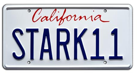 Iron Man 2 | STARK 11 | Metal Stamped License Plate