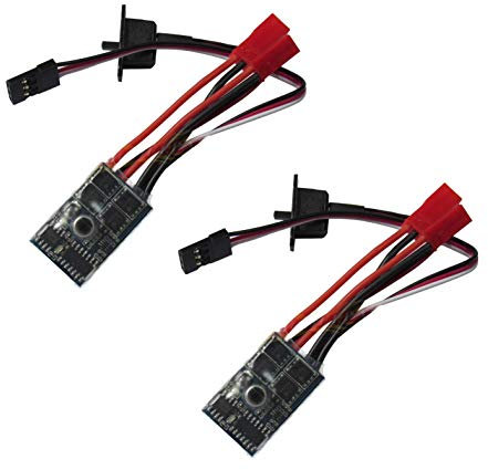hobbypower Rc ESC 10A gebürsteter Motordrehzahlregler für 1/16 1:18 RC Auto Boot Tank mit Bremse (2 Stück)