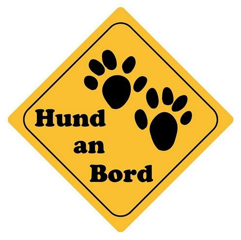 FahnenMax Autoaufkleber Sticker Achtung Hund an Bord Aufkleber