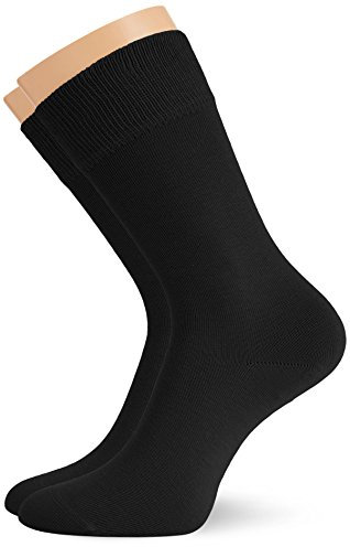 Hudson Herren Socken Only 2-Pack druckfreier Bund Black 0005 43-46