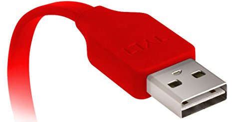 TYLT Flyp-Duo - Cable Cargador y sincronización Lightning/USB 1 FT de 30 cm, Rojo