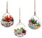 Hängendes Pflanzgefäß aus Glas, Luftfarnhalter, Terrarienbehälter, Luftpflanzen, Sukkulenten, Globusform, Heim-/Gartendekoration, Geschenk für Pflanzenliebhaber, 3 Stück, 11,9 cm