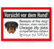Komma Security Vorsicht vor dem Hund - Rottweiler Hunde Schild Hinweisschild mehrsprachig - Türschild Haustüre Warnschild Abschreckung Einbruchschutz - Achtung Hund