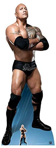 Star Cutouts Ltd Die Rockarme gefaltet Magst du Kuchen Dwayne Johnson Pappaufsteller, Pappe, Mehrfarbig, 195 x 74 x 195 cm