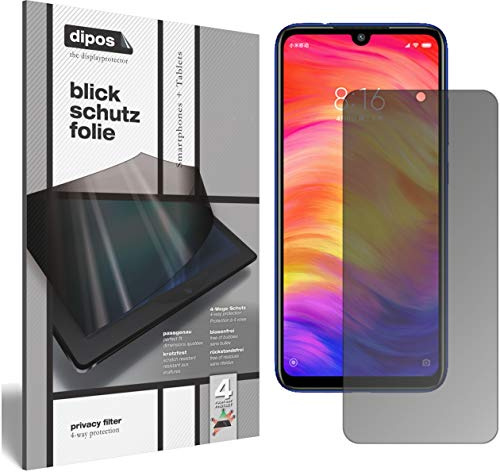 dipos I Protección de la Vista Compatible con Xiaomi Redmi Note 7 Pro Protector de Pantalla Privacy