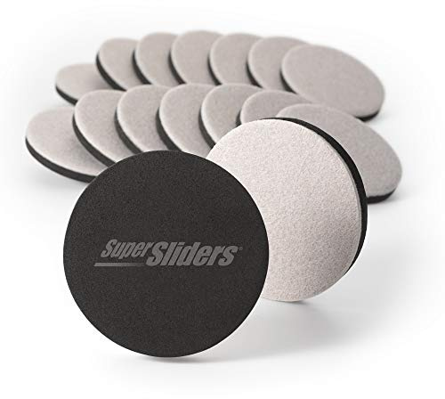 Super Sliders 4733444N Hardwood Floor Reusable Furniture Movers Sliders 3-1/2, Value Pack, Linen
