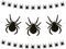 Oblique Unique® Spinnen Girlande mit ca. 28 Spinnen 3m Schwarz Deko für Halloween Party Fasching Karneval Dekoration zum Gruseln und Erschrecken