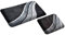GOODWAY 2 Teiliges Badematten Set, Badteppich, Badvorleger Kiel grau │Mikrofaser, rutschhemmend, waschmaschinenfest