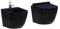 Set Coppia Sanitari Sospesi Senza Brida Nero Opaco Forma Arrotondata Coprivaso Soft-Close incluso