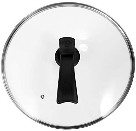 Hemoton Universal Lid for Pots Pans and Skillets Replacement Cookware Frying Pan Cover Round Pot Lid 10-Inch (Random Color)