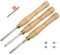 3-teiliges Hartmetall-Drehmaschinen-Werkzeug-Set DW-3 Mini-Hartmetall-Drechselwerkzeug-Set, rauer Detailer, Finisher aus Edelstahl mit Hartmetall-Einsätzen zum Holzdrehen