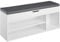 tectake® Sitzbank mit Stauraum, Schuhregal mit Sitzbank, 104 x 30 x 49 cm, Hocker mit Stauraum & Schuhregal schmal, platzsparend, als Ablage, Dielen- & Flurmöbel, Schuhschrank Garderobe - weiß