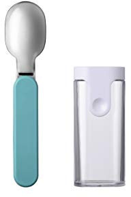 Mepal - Cuillère Pliante Ellipse - Cuillère Réutilisable à Emporter - Cuillère Pliable pour Pot de Yaourt - Couverts de Voyage - Etui de Rangement Inclus - Acier Inoxydable - Nordic Green