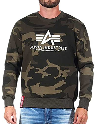 Alpha Industries Herren Alpha Industries Basic Sweater Camo Sweatshirt für Herren Sweatshirt (1er Pack)