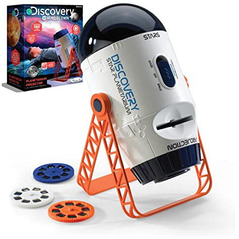 Discovery #Mindblown 1423000801 Planetarium Projector 2-in-1 Space Projector with Stars and Planets for Children from 6 Years