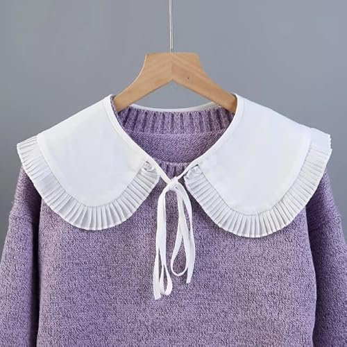 45 Stile Damenhemd Abnehmbare Kragen Schal Puppe Revers Gefälschter Kragen Schulterwickel Hohle Blumenspitze Falscher Kragen