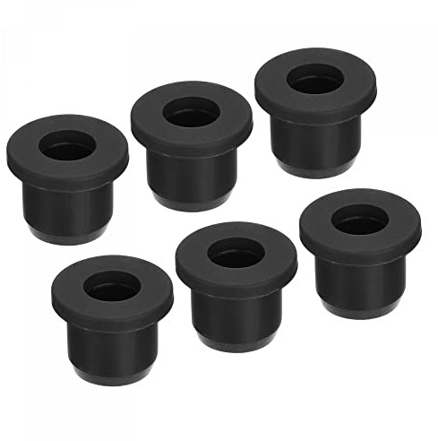 sourcing map 6 Stück Gummitülle Halterung Durchmesser 15/32 (12mm) Runde T-Typ für Kabel Organisieren und Schützen