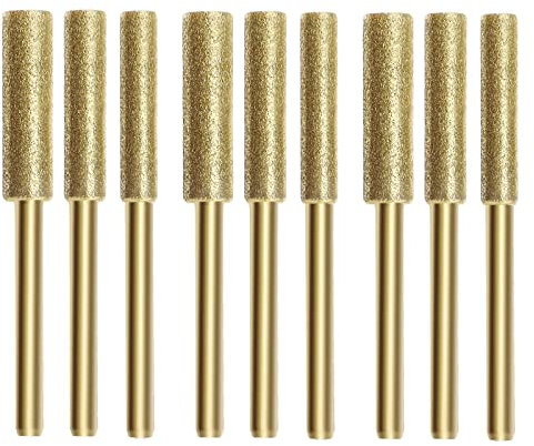 The Lord of the Tools 18Pcs Diamond Chainsaw Sharpener Chainsaw Sharpening Stones in Different Size Diamond Chainsaw Sharpener Bits for Polishing 4mm 4.8mm 5.5mm