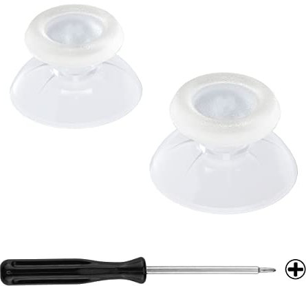 eXtremeRate Thumbsticks Joysticks für ps5 für ps4 Controller, Ersatz 3D-Sticks & Schraubendreher, Analogsticks Thumb Grips Sticks Kappen Aufsätze für ps4 Controller(Glow in Dark–Grün)