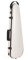 Crossrock Fiberglas-Koffer für 4/4-Violine in voller Größe mit abnehmbaren Schultergurten, milchig-weiß (CRF1020VMW)