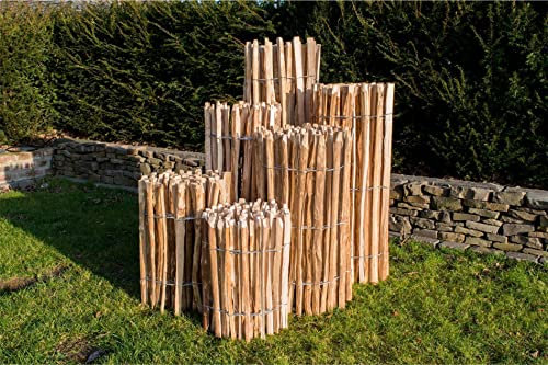 Staketenzaun Haselnuss Höhe 120 cm, Länge 5 Meter, Lattenabstand 7-9 cm