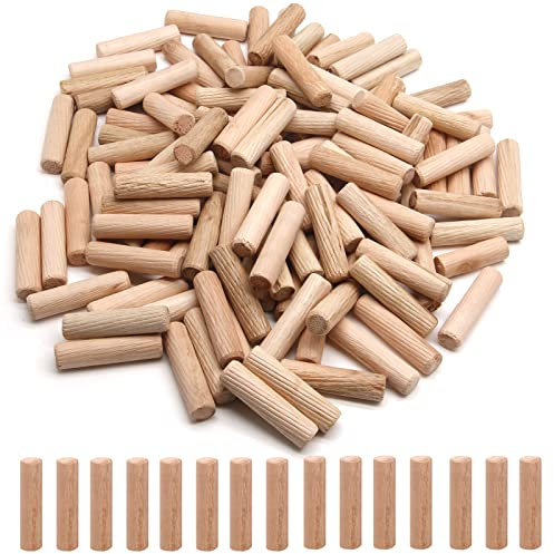 Rierdge Lot de 120 chevilles droites en bois de hêtre M10 de 1 x 4 cm