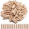 Rierdge 120 Stück 1 x 4 cm Holzdübelstifte, M10 Hartholz, gerade Dübelstangen, aus Buchenholz