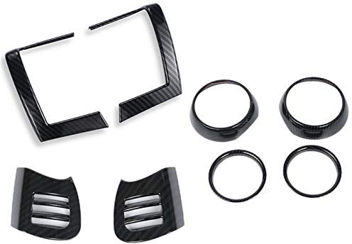 Zuyejuu 8Pcs Air Vent-Abdeckung gepasst for BMW MINI Cooper F55 F56 F57 Carbon-Faser-Innenleisten Auto Air Outlet Borte Aufkleber (Color Name : Carbon fiber)